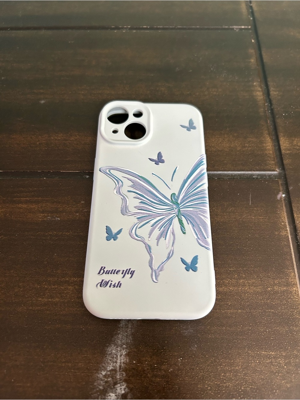 Butterfly Wish White Phone Case for iPhone 14